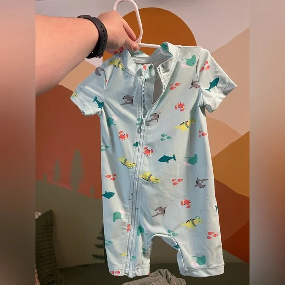 Baby Boy Carter's Dinosaur Sea Life Rash Guard - Picture 1 of 4